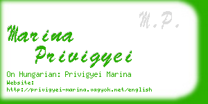 marina privigyei business card